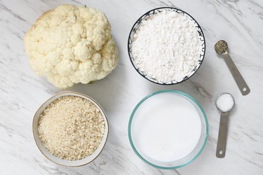 Ingredients for vegan general tso's cauliflower
